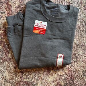 Fruit of the Loom Men's Charcoal Crewneck Sweatshirt